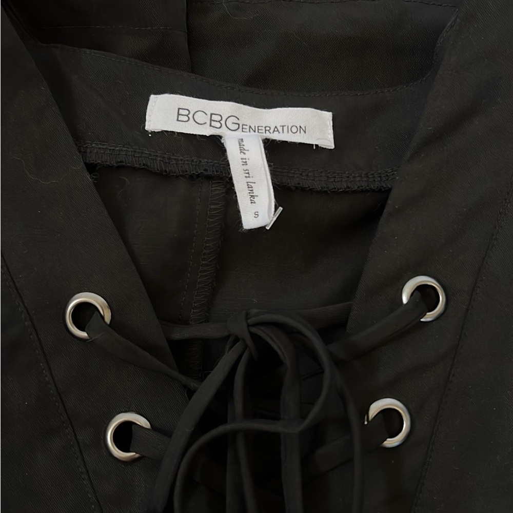 NWOT BCBGeneration Black Lace-Up Dress Size S - Picture 5 of 5